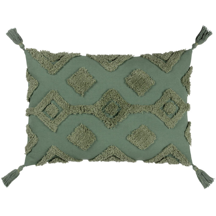 Dharma Eucalyptus Tufted Tasselled Cushion Cover - Ideal
