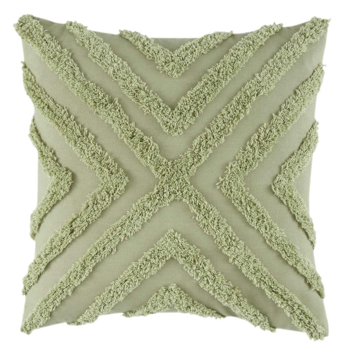 Diamond Tufted Sage Cushion Cover 17" x 17" - Ideal