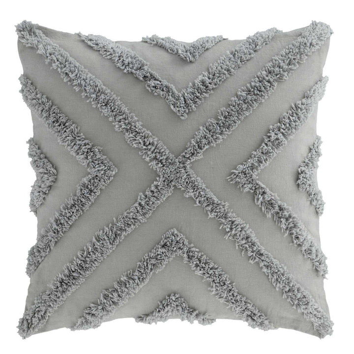 Diamond Tufted Silver Cushion Cover 17" x 17" - Ideal