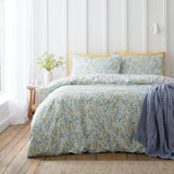 Bianca Ditsy Floral 200 Thread Count Cotton Reversible Duvet Cover Set with Pillowcase Green