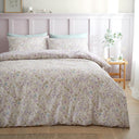Bianca Ditsy Floral 200 Thread Count Cotton Reversible Duvet Cover Set with Pillowcase Lilac