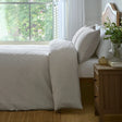 Ditsy Leaf Jacquard Natural Polycotton Duvet Cover Set - main product image