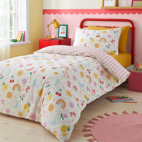 Bedlam Dreamscape Kids Illustrated Motif Polycotton Duvet Cover Set