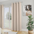 Supersoft Lined Eyelet Door Curtains - Beige