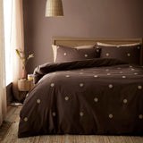 Dot Garden Chocolate 100% Cotton Duvet Cover Set - main product image