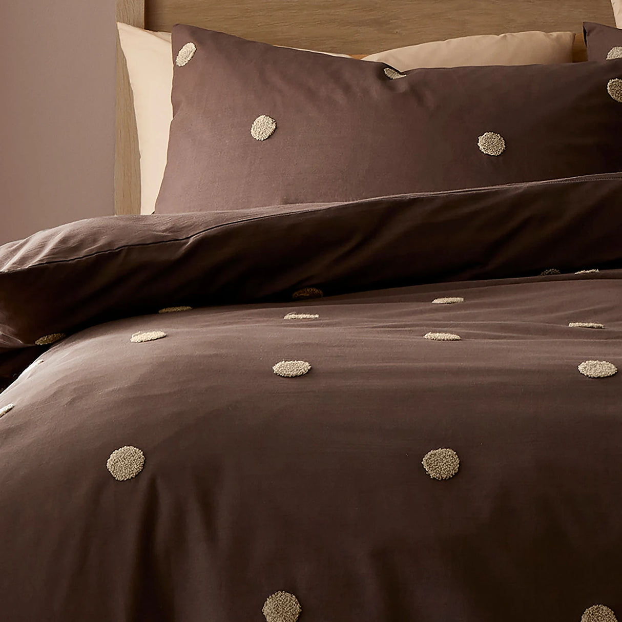 Dot Garden Chocolate 100% Cotton Duvet Cover Set - product image 2