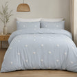 Dot Garden Cotton Duvet Cover Set - Duck Egg