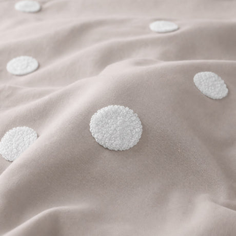 Macro close-up of the linen fabric on the Dot Garden Cotton Duvet Cover Set