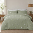 Dot Garden Cotton Duvet Cover Set - Sage