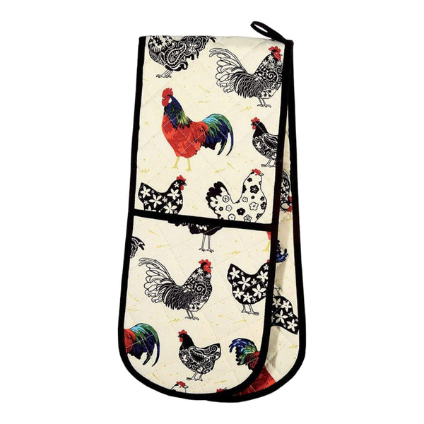 Rooster Luxury Cotton Double Oven Glove