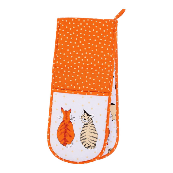 Cats in Waiting Luxury Cotton Double Oven Glove