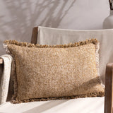 Doze Woven Fringed Cushion Cover Biscuit 40 x 60cm - image 1