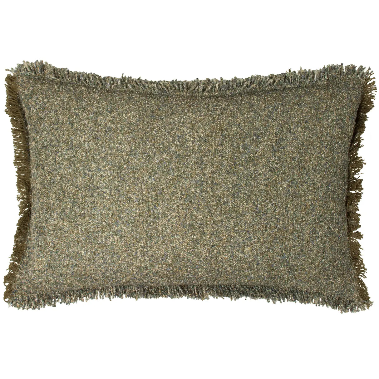 Doze Woven Fringed Cushion Cover Moss 40 x 60cm - image 2