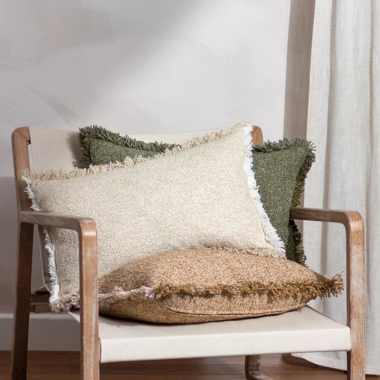 Doze Woven Fringed Cushion Cover Natural 40 x 60cm - image 5