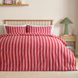 Dual Tone Striped Duvet Cover Set Pink Red - image 2