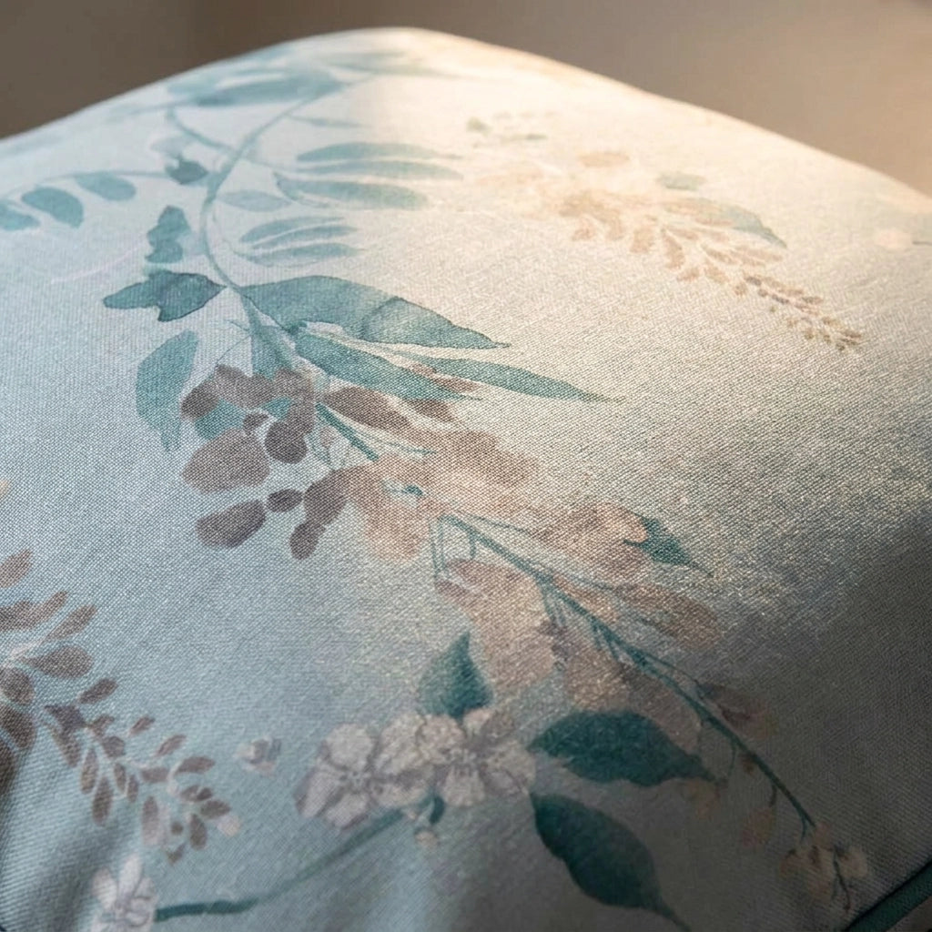 Wisteria Floral 100% Cotton Cushion Cover or Filled 43x43cm 7