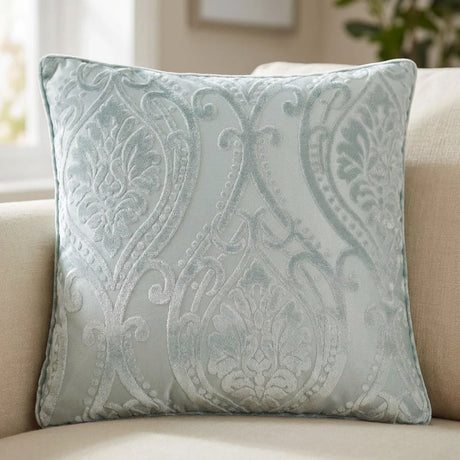 Chateau Jacquard Cushion Cover 43cm x 43cm (17" x 17") - Duck Egg