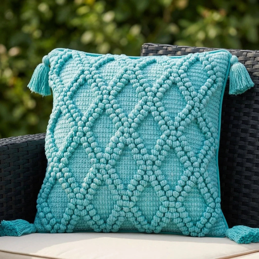 Alda Outdoor Cushion Cover 43x43cm 17x17" - Duck Egg