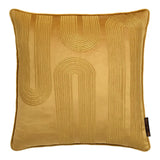Laurence Llewelyn-Bowen Diva Ochre Geometric Embroidered Filled Cushion 6