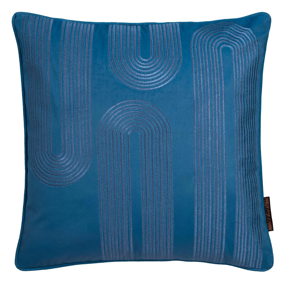 Laurence Llewelyn-Bowen Diva Ochre Geometric Embroidered Filled Cushion 2
