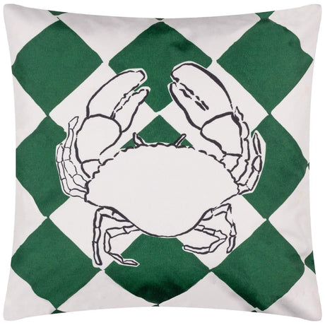 Checkerboard Green Outdoor Cushion Cover 17" x 17" by furn.