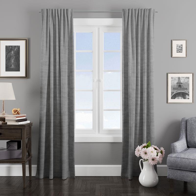 Azurite Grey Made To Measure Curtains by Style Furnishings
