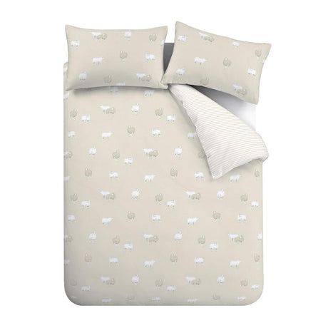 Brushed Cotton Flannelette Sheep Duvet Cover Set by Catherine Lansfield