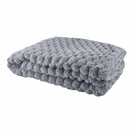 Lush Luxurious Fluffy Faux Rabbit Fur Throw Blanket by Emma Barclay