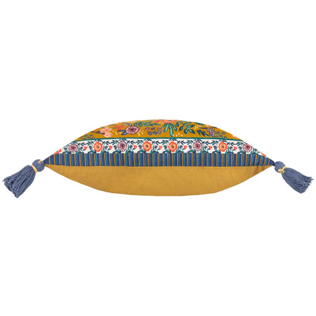 Rosa Floral Tasselled Cushion Cover 12" x 20" by Wylder