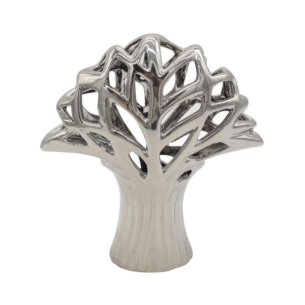 Silver Tree Sculpture 27.5cm Ceramic