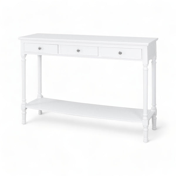 Braemar White Wood Wide Console Table