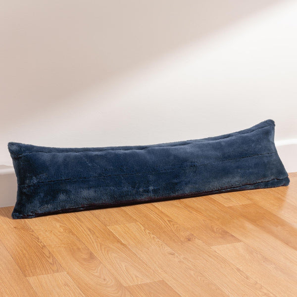 Empress Faux Fur Draught Excluder Navy