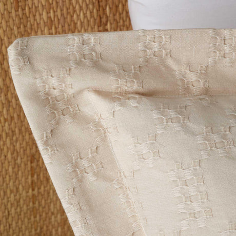 Waffle Cotton Circle Oxford Pillowcase Pair by Bianca