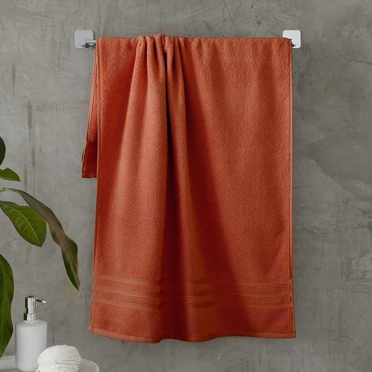 Catherine Lansfield Zero Twist 100% Cotton 500gsm Towels - Terracotta