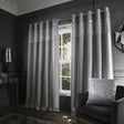 Catherine Lansfield Glitzy Ready Made Eyelet Curtains - Grey