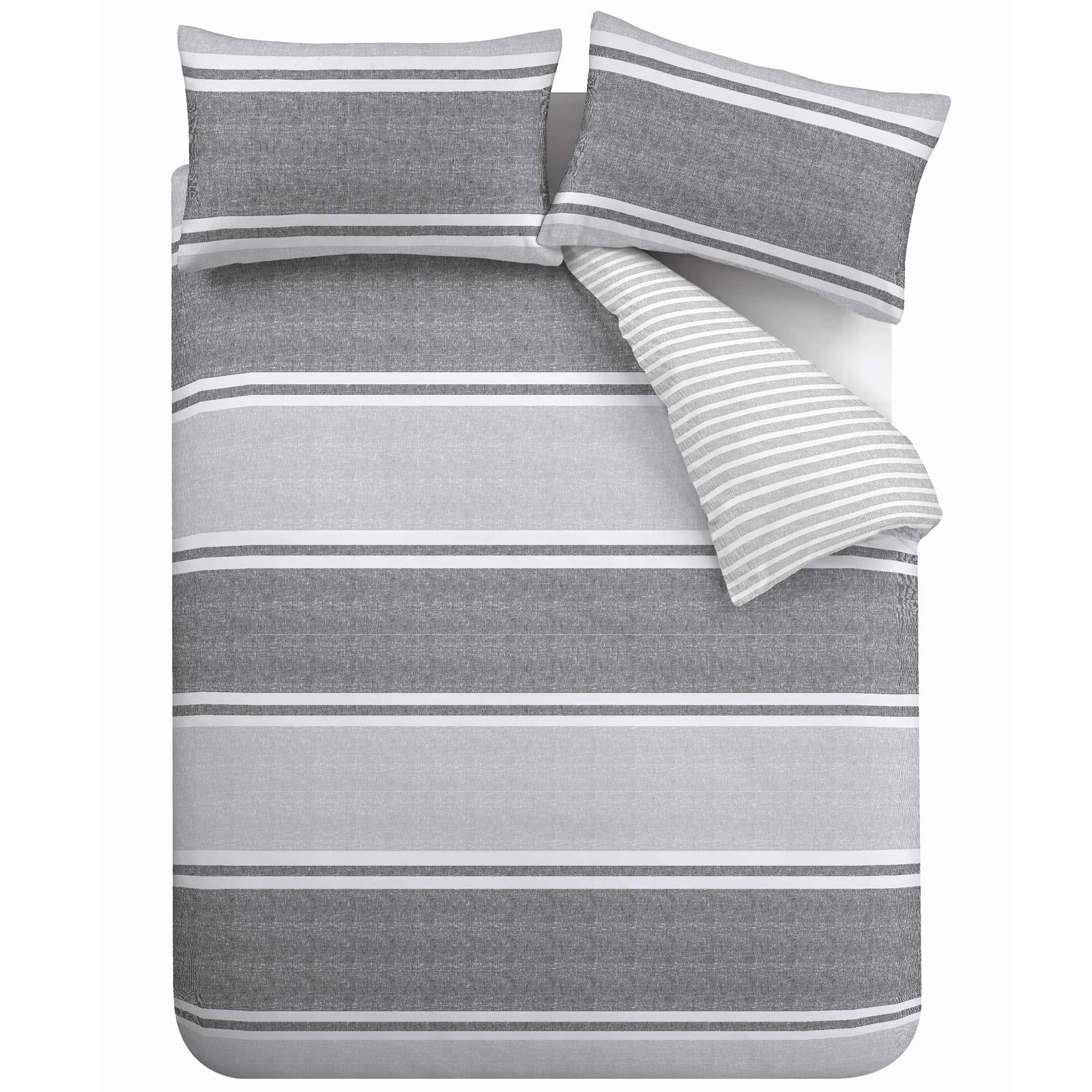 Plain Grey Cot Bed Duvet Set Argos Textured Banded Stripe Duvet