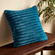 Catherine Lansfield Cosy Ribbed Filled Cushion 45cm x 45cm - Teal