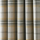 Aviemore Tartan Eyelet Curtains Ochre 90" x 90" by Paoletti