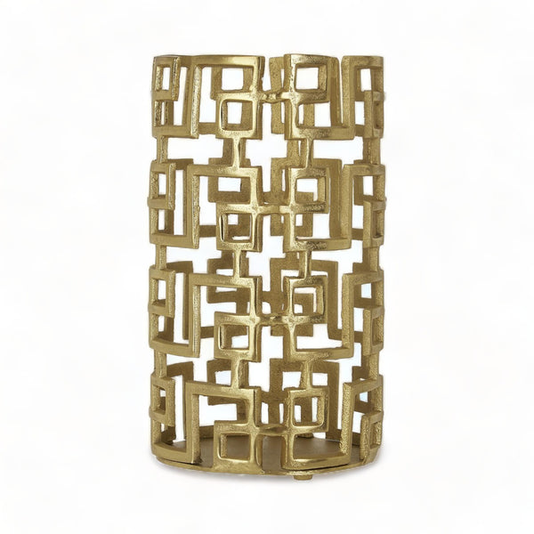Tarbet Gold Cutout Candle Holder