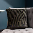 Evoke Cut Velvet Cushion Cover 18" x 18" - Black