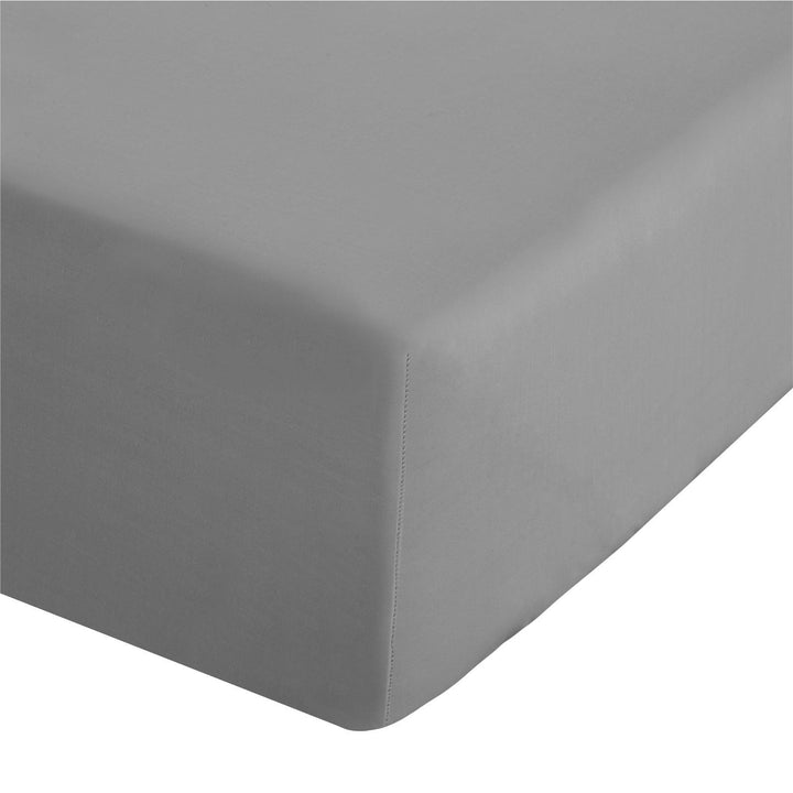 Easy Iron Percale Fitted Sheet Grey - Ideal
