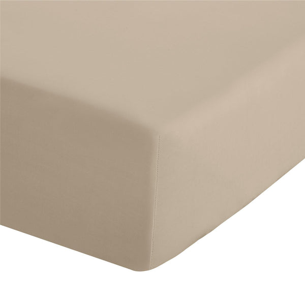 Easy Iron Percale Fitted Sheet Natural - Ideal