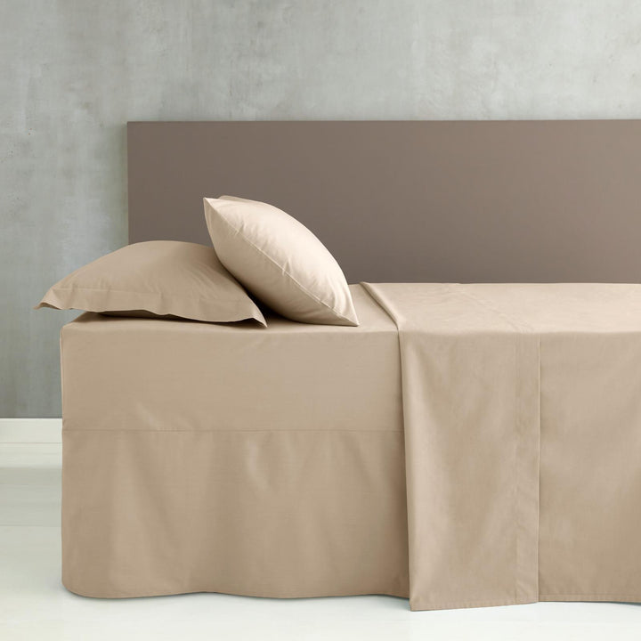 Easy Iron Percale Fitted Sheet Natural - Ideal