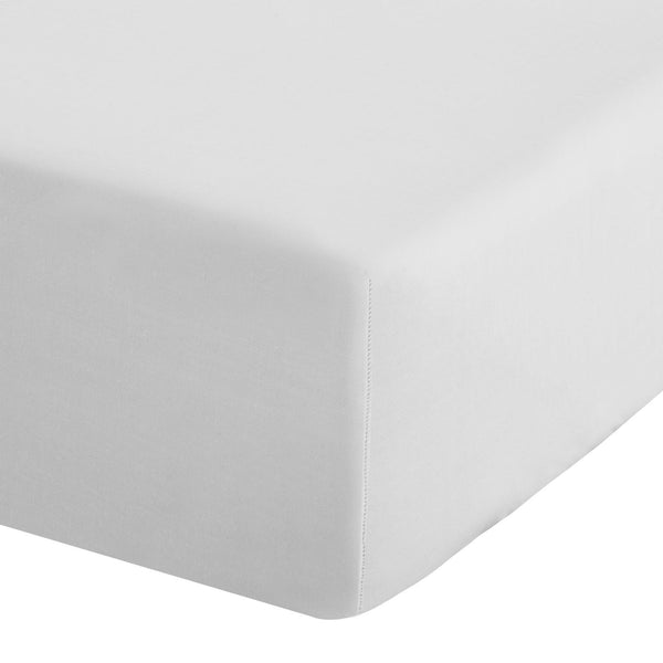 Easy Iron Percale Fitted Sheet White - Ideal