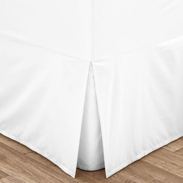 Easy Iron Percale Fitted Valance Sheet White - Ideal