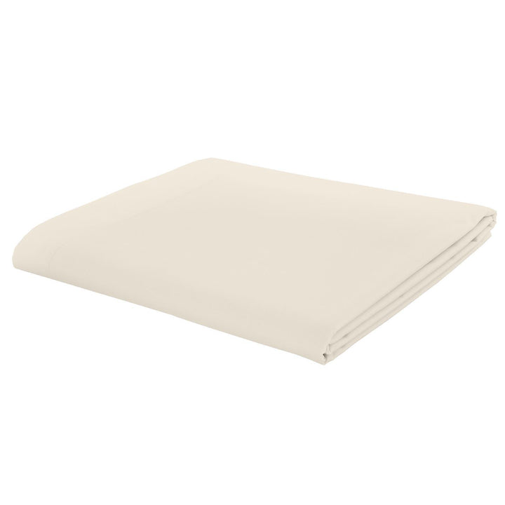 Easy Iron Percale Flat Sheet Cream - Ideal