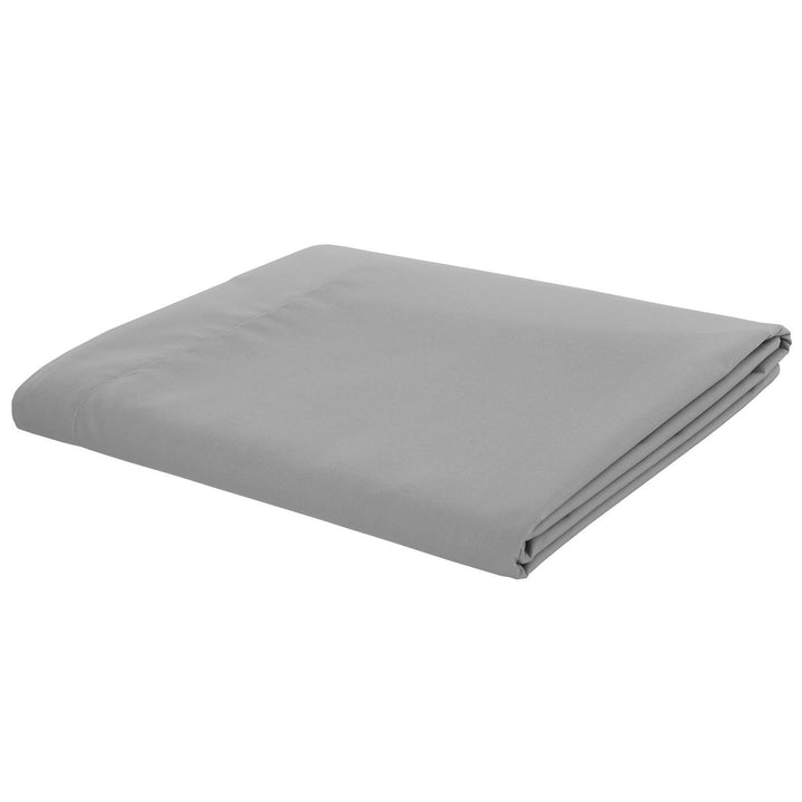 Easy Iron Percale Flat Sheet Grey - Ideal