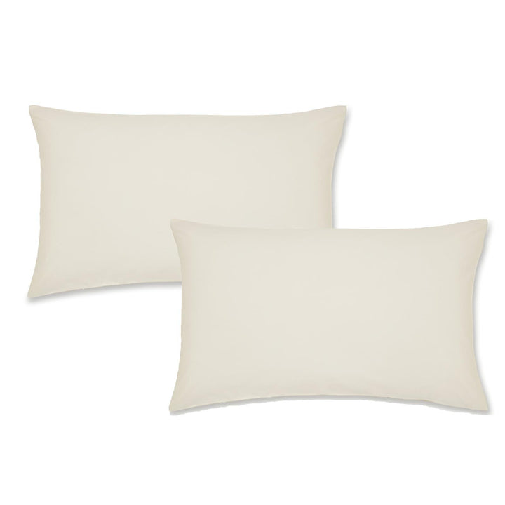 Easy Iron Percale Pillowcase Pair Cream - Ideal