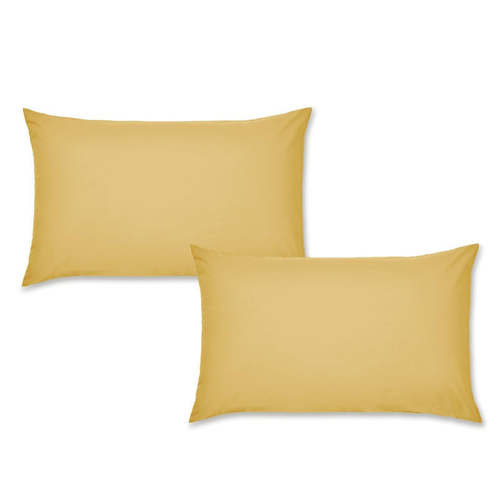 Easy Iron Percale Pillowcase Pair Ochre - Ideal