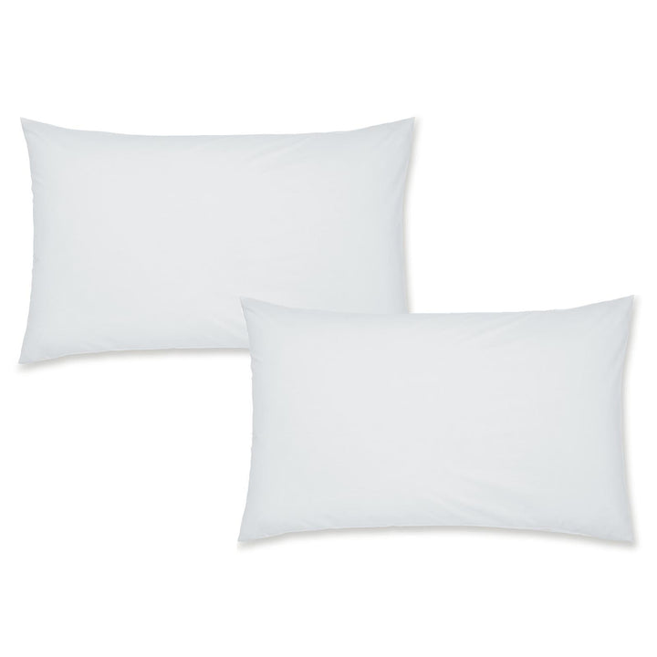 Easy Iron Percale Pillowcase Pair White - Ideal